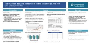 Group Health Research Poster Templates | MakeSigns.com Scientific Posters