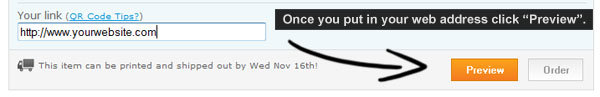 Once you put in your web address click “Preview”