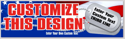 Template TemplateId: 12848 - military patriotic america support awareness army navy air force marines dog tags flag stars stripes