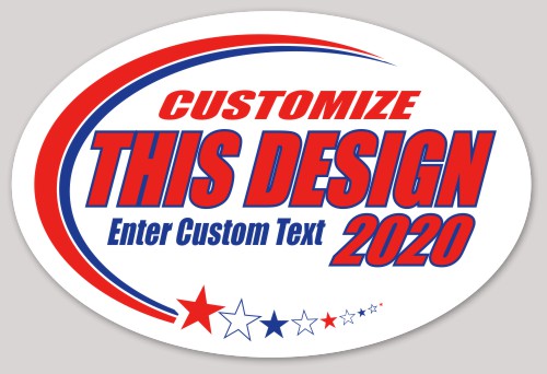 Template TemplateId: 9018 - patriotic political stars stripes election candidate vote oval